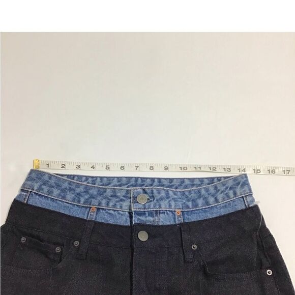 GRLFND Blue Double Waisted Denims Size 26 - Picture 5 of 11